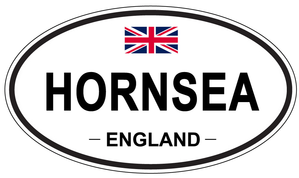 HORNSEA, ENGLAND - Oval Sticker