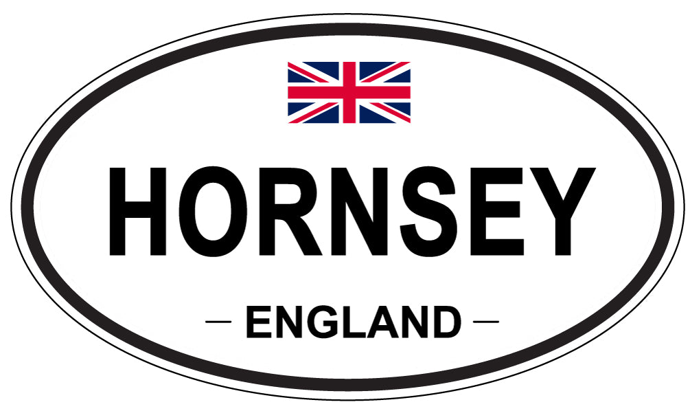HORNSEY, ENGLAND - Oval Sticker