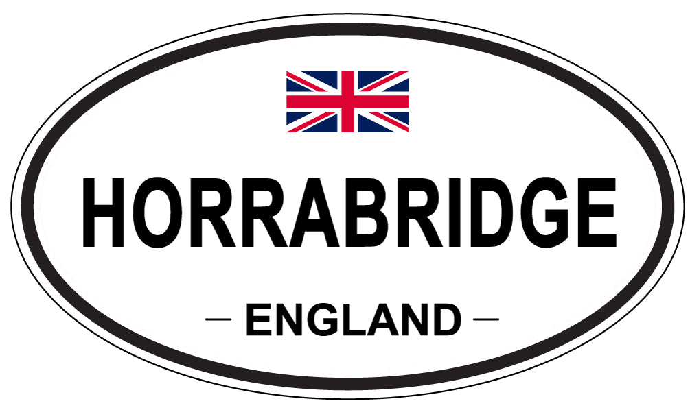 HORRABRIDGE, ENGLAND - Oval Sticker