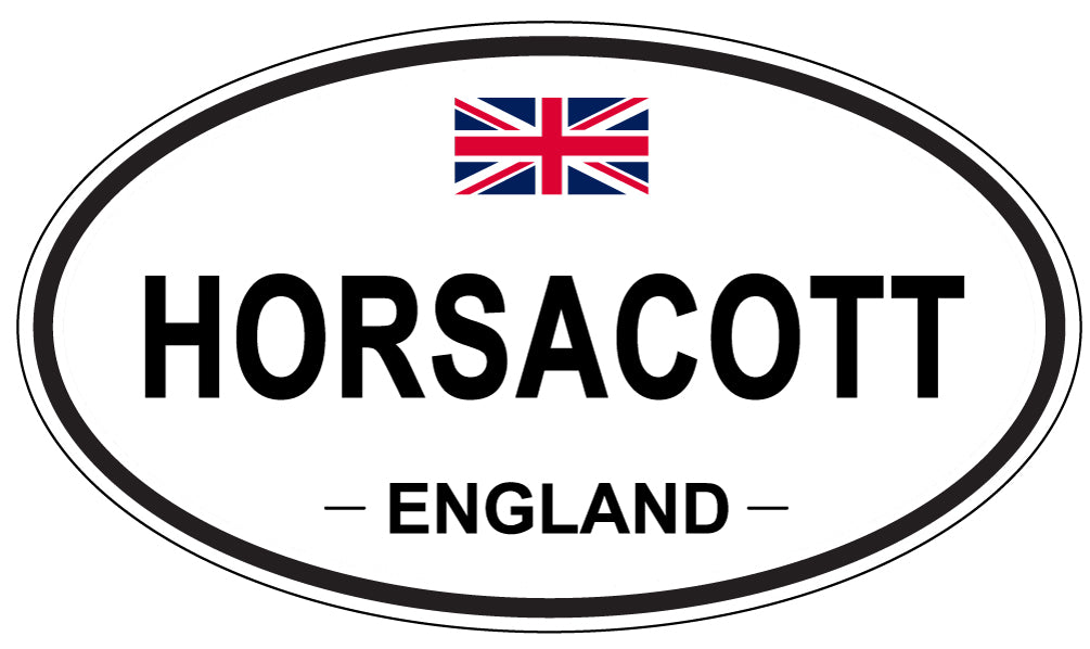 HORSACOTT, ENGLAND - Oval Sticker