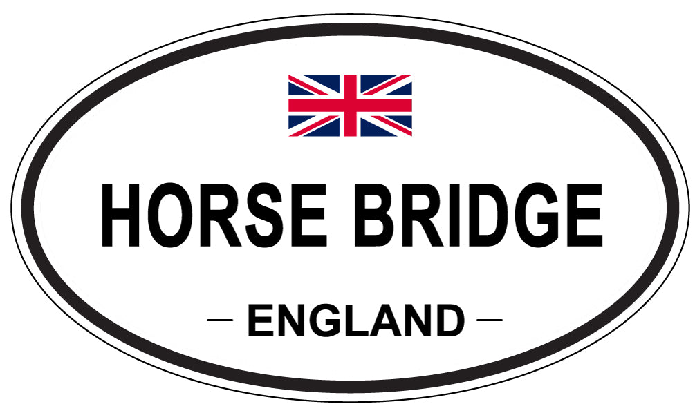 HORSE BRIDGE, ENGLAND - Oval Sticker