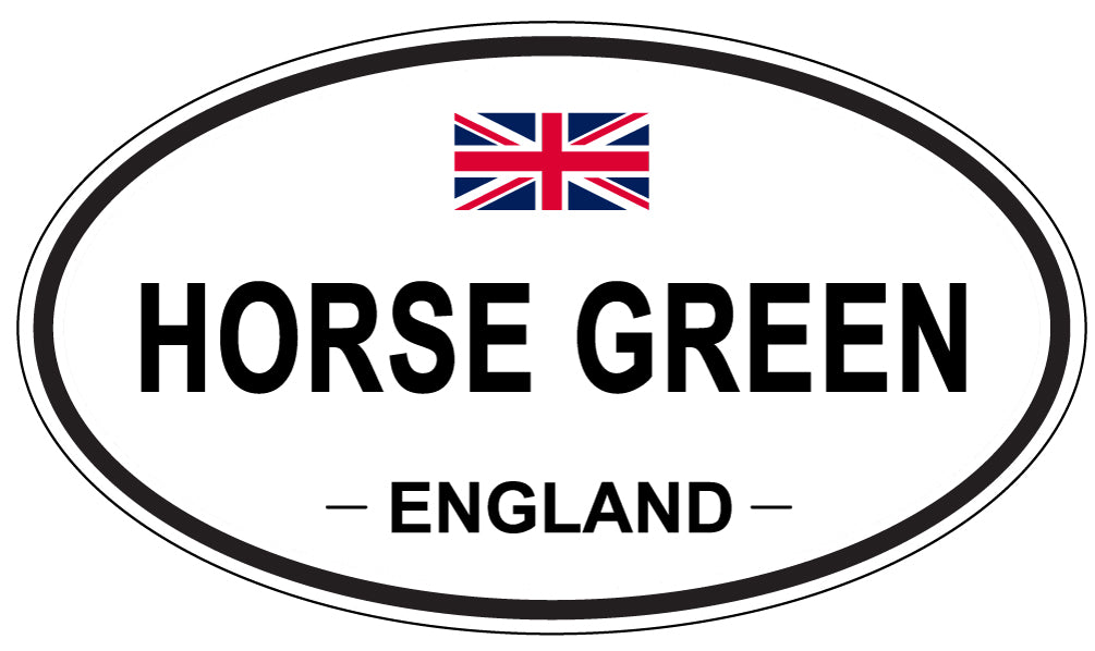 HORSE GREEN, ENGLAND - Oval Sticker