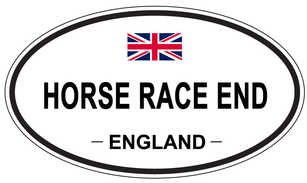 HORSE RACE END, England - Oval Magnet