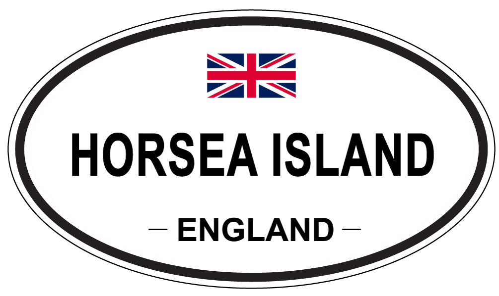 HORSEA ISLAND, ENGLAND - Oval Sticker