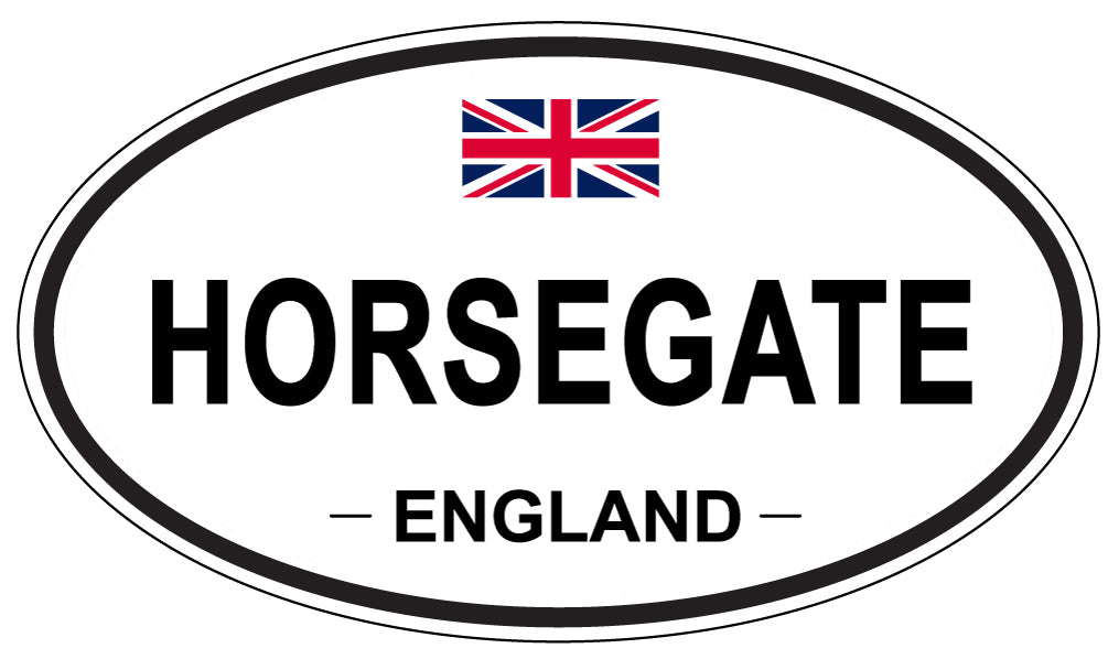 HORSEGATE, ENGLAND - Oval Sticker