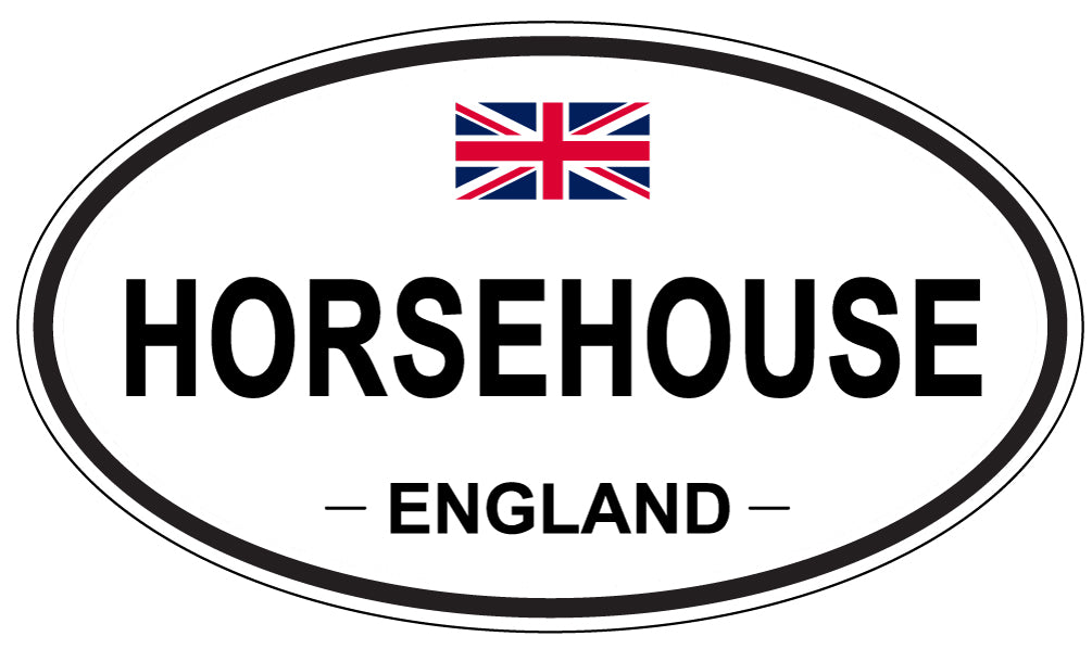 HORSEHOUSE, ENGLAND - Oval Sticker