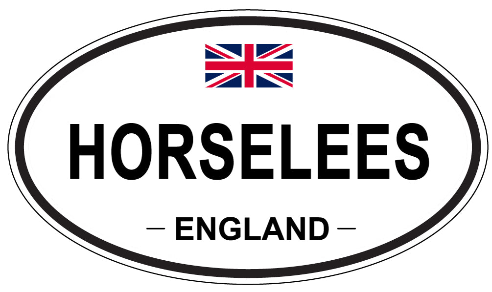 HORSELEES, ENGLAND - Oval Sticker