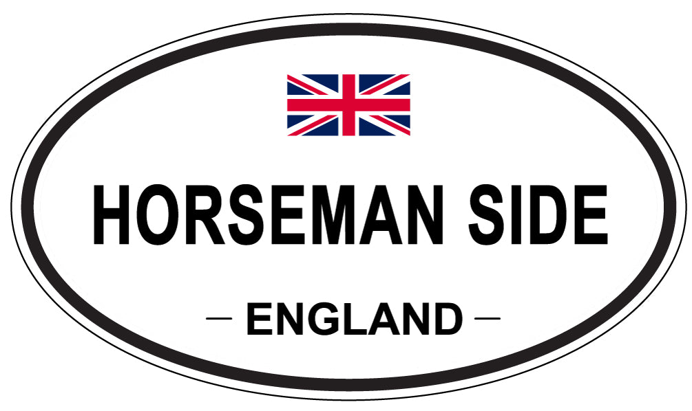 HORSEMAN SIDE, ENGLAND - Oval Sticker