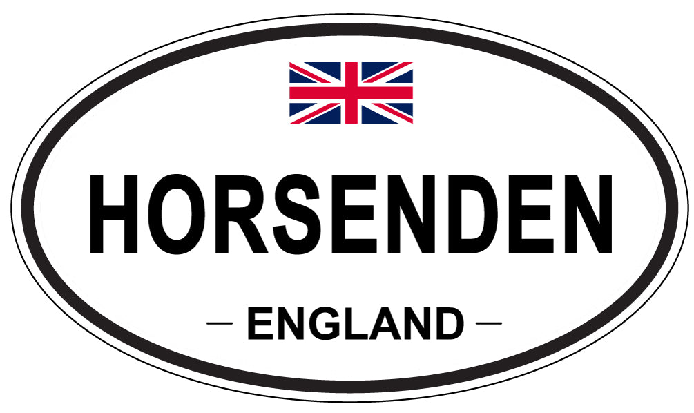HORSENDEN, ENGLAND - Oval Sticker
