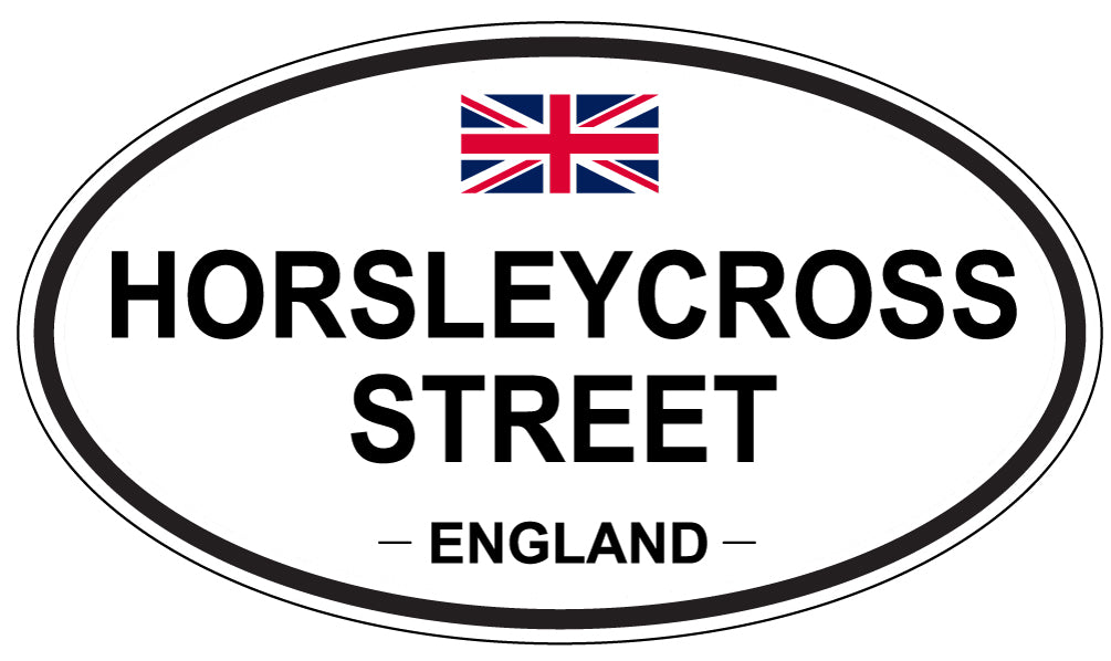 HORSLEYCROSS STREET, England - Oval Magnet