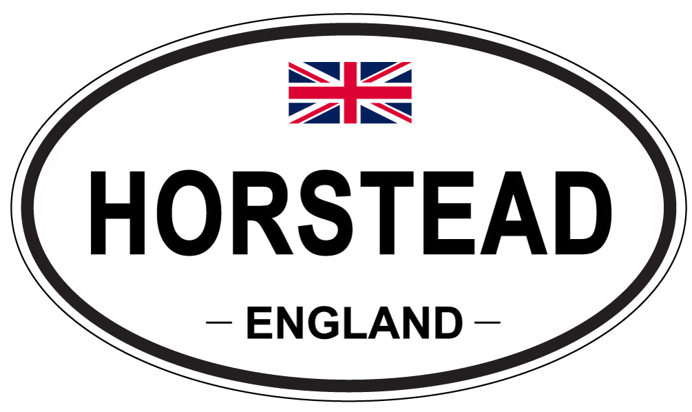 HORSTEAD, ENGLAND - Oval Sticker
