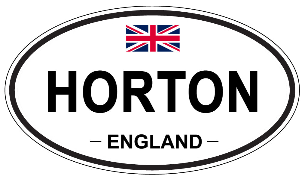 HORTON, ENGLAND - Oval Sticker