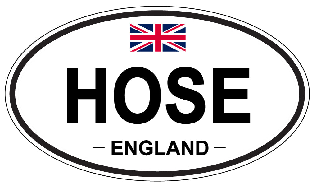 HOSE, ENGLAND - Oval Sticker