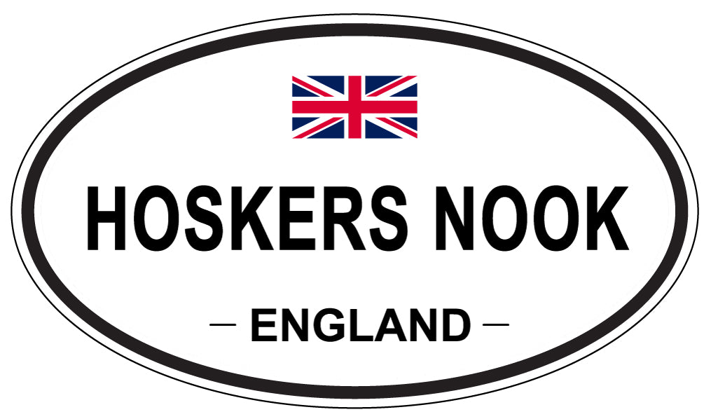 HOSKERS NOOK, ENGLAND - Oval Sticker