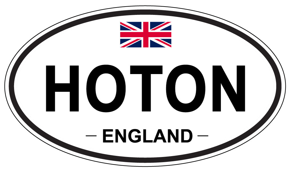 HOTON, ENGLAND - Oval Sticker