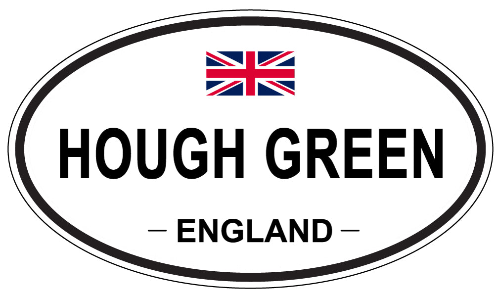 HOUGH GREEN, ENGLAND - Oval Sticker