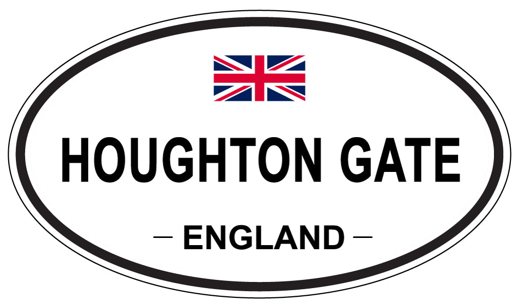 HOUGHTON GATE, ENGLAND - Oval Sticker