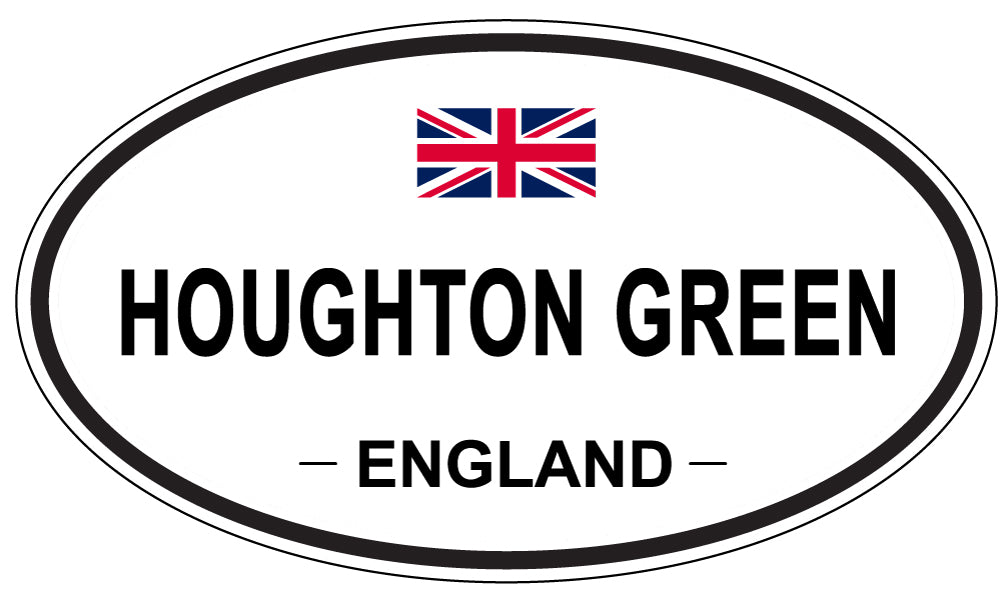 HOUGHTON GREEN, ENGLAND - Oval Sticker
