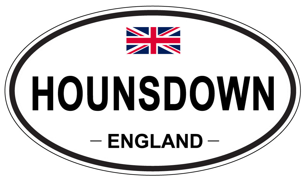 HOUNSDOWN, ENGLAND - Oval Sticker