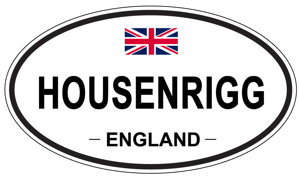 HOUSENRIGG, ENGLAND - Oval Sticker