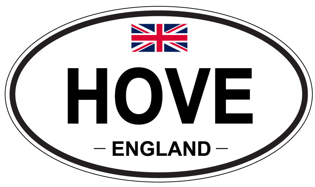 HOVE, ENGLAND - Oval Sticker