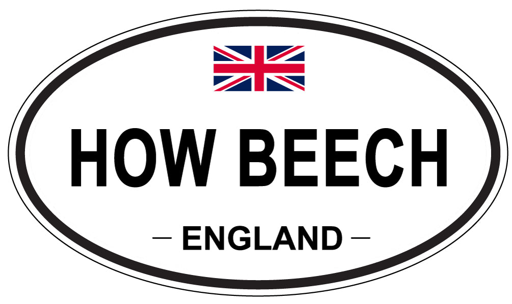 HOW BEECH, ENGLAND - Oval Sticker