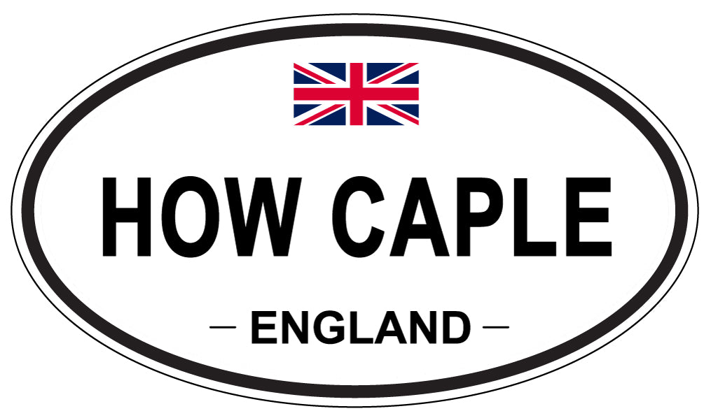 HOW CAPLE, ENGLAND - Oval Sticker