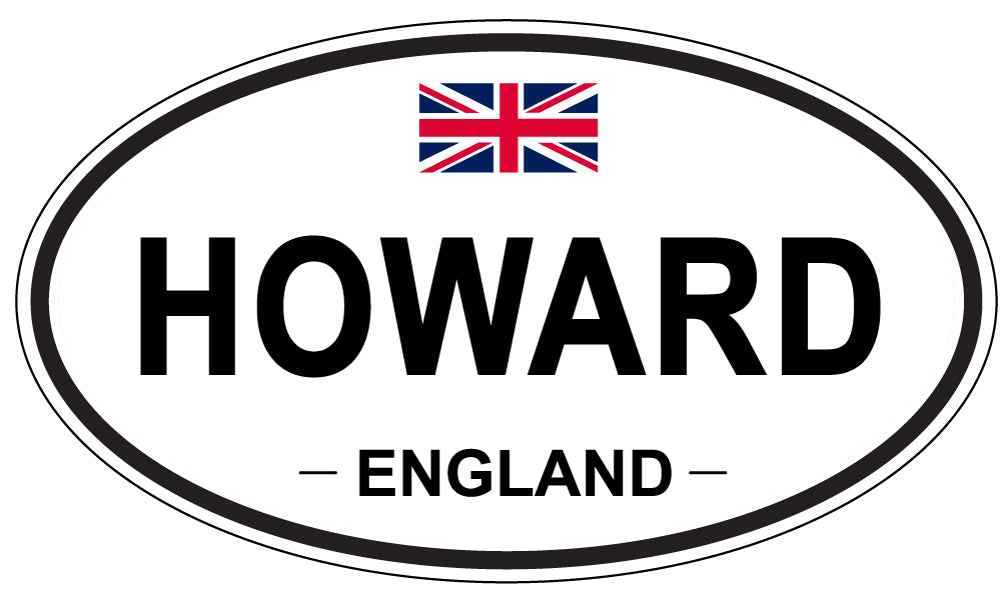 HOWARD, ENGLAND - Oval Sticker