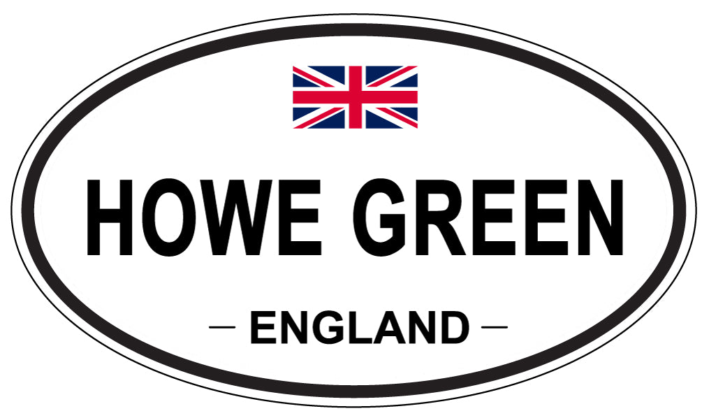 HOWE GREEN, ENGLAND - Oval Sticker