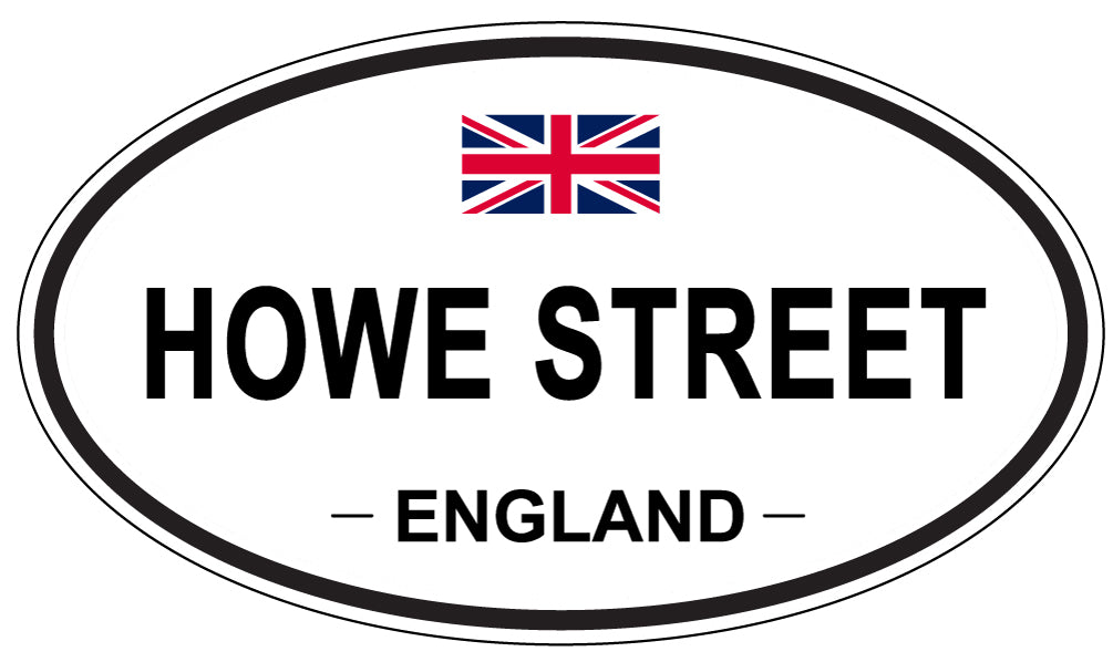 HOWE STREET, ENGLAND - Oval Sticker