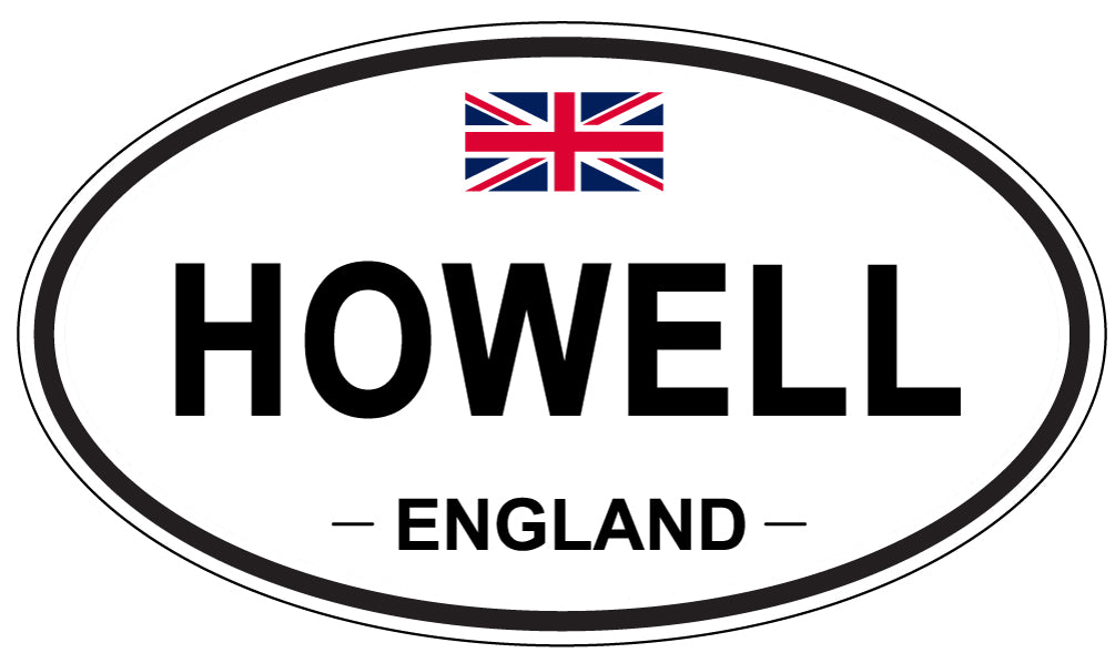 HOWELL, ENGLAND - Oval Sticker