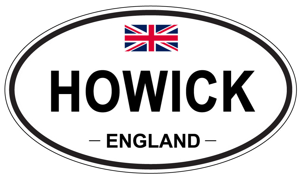 HOWICK, ENGLAND - Oval Sticker