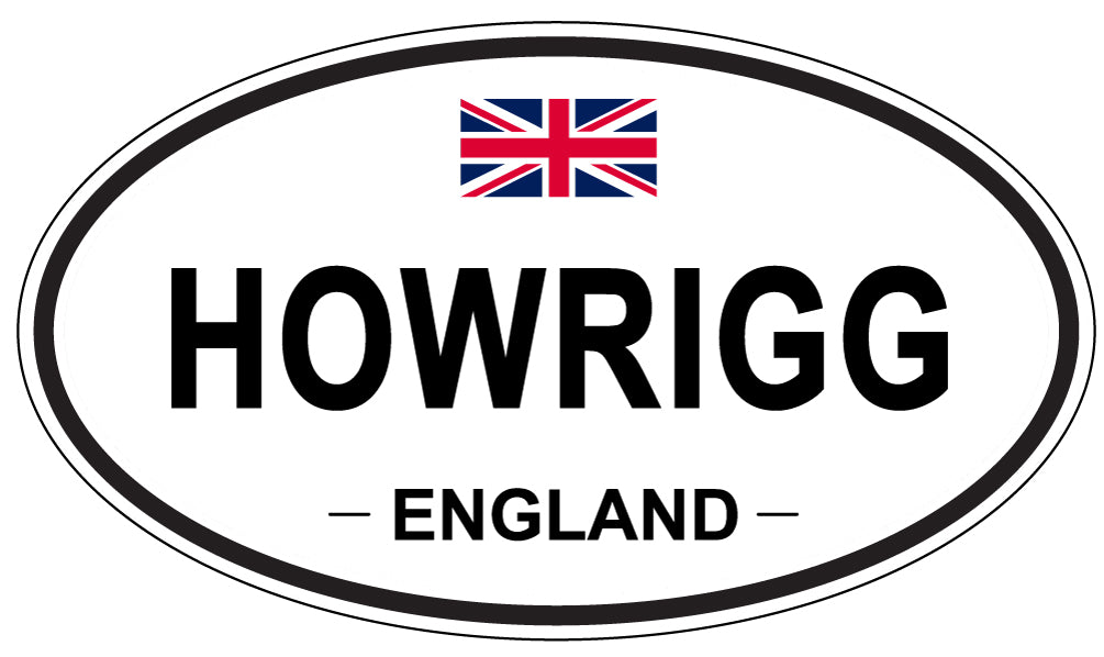 HOWRIGG, ENGLAND - Oval Sticker