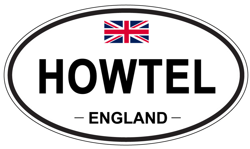 HOWTEL, England - Oval Magnet