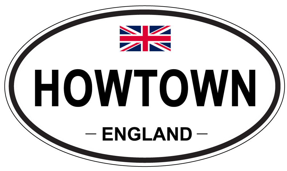 HOWTOWN, ENGLAND - Oval Sticker