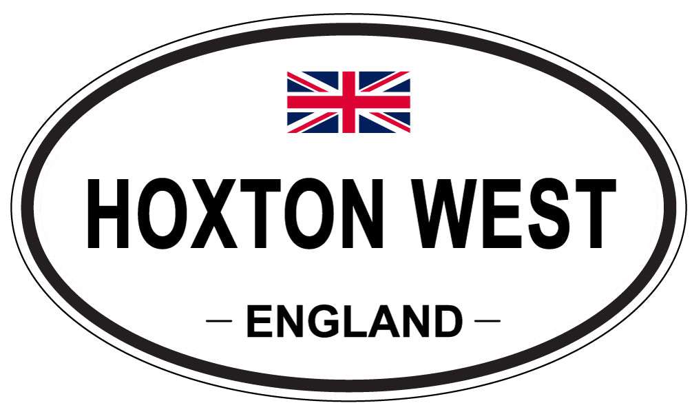 HOXTON WEST, ENGLAND - Oval Sticker