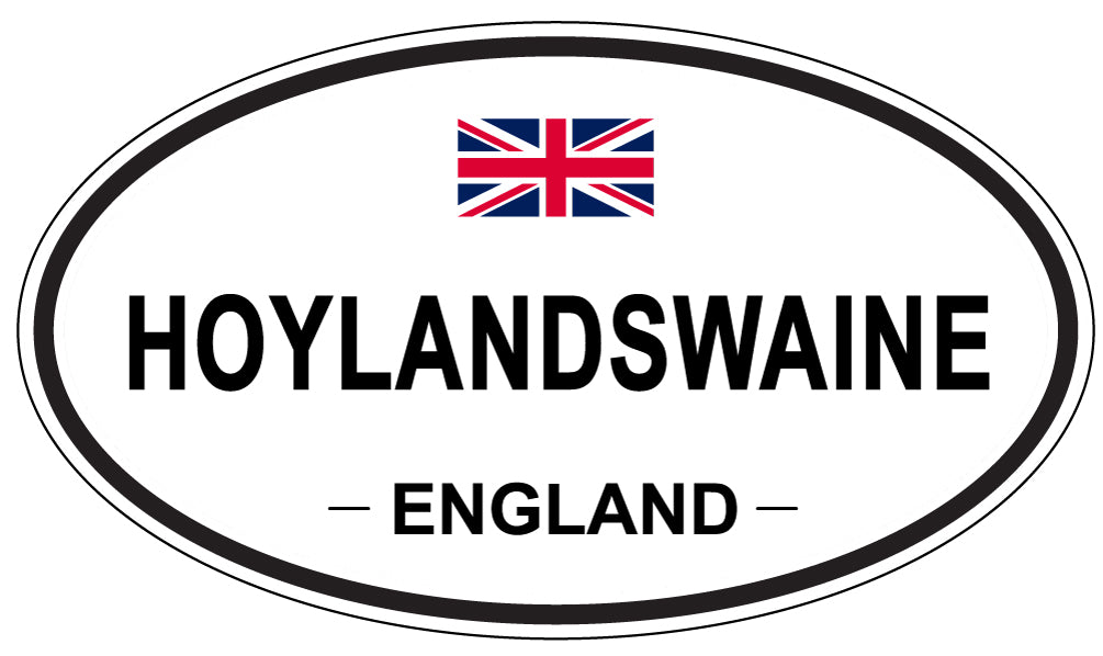 HOYLANDSWAINE, ENGLAND - Oval Sticker