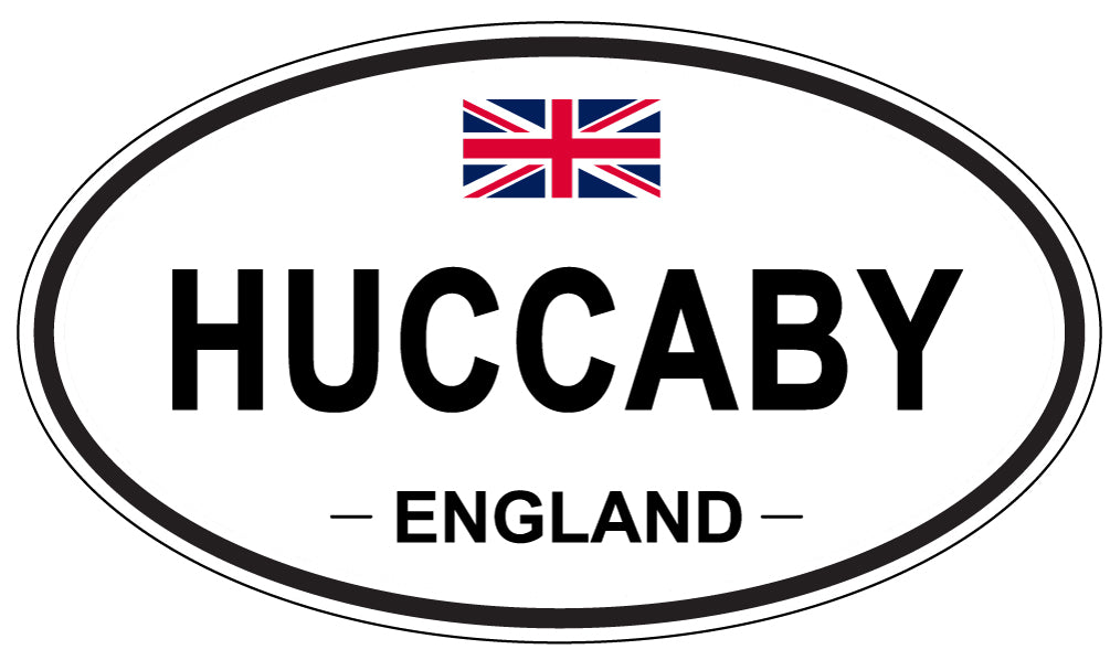 HUCCABY, ENGLAND - Oval Sticker