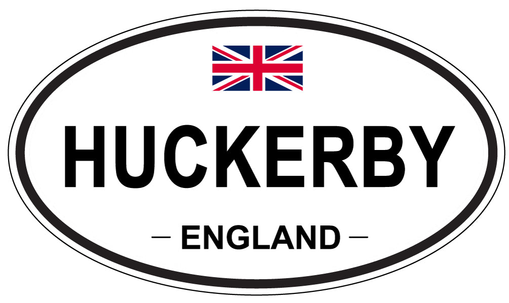 HUCKERBY, ENGLAND - Oval Sticker