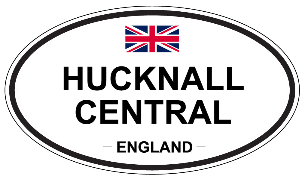 HUCKNALL CENTRAL, ENGLAND - Oval Sticker