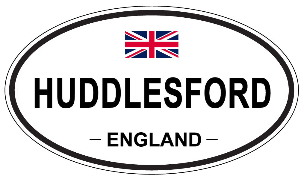 HUDDLESFORD, ENGLAND - Oval Sticker
