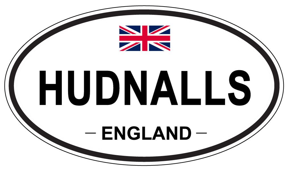 HUDNALLS, ENGLAND - Oval Sticker