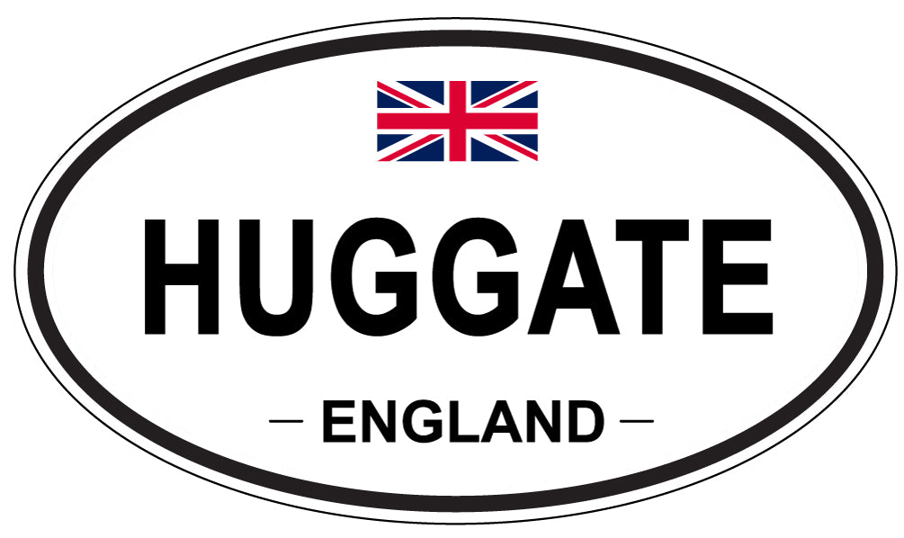 HUGGATE, ENGLAND - Oval Sticker