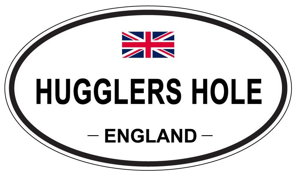 HUGGLERS HOLE, ENGLAND - Oval Sticker
