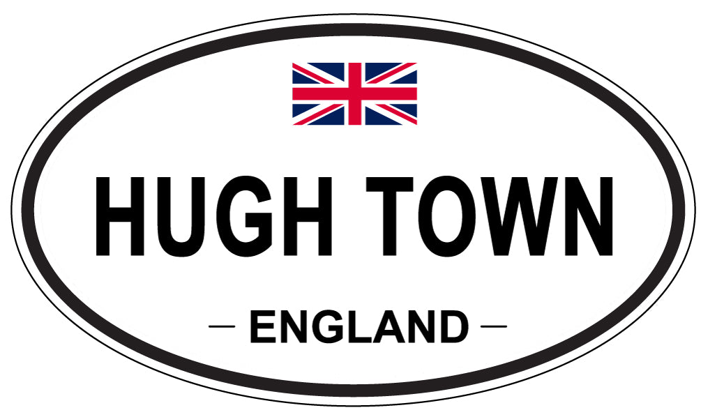 HUGH TOWN, ENGLAND - Oval Sticker