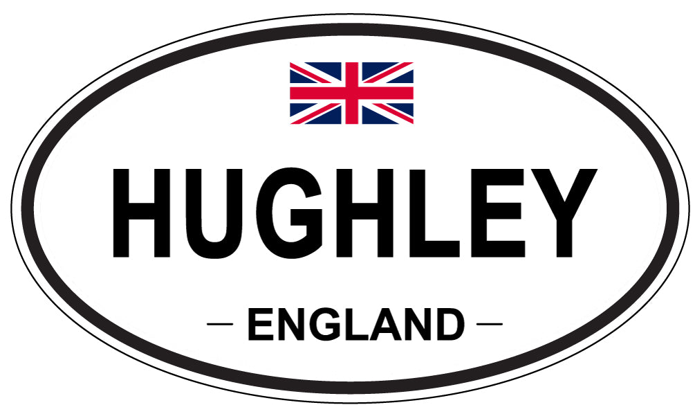 HUGHLEY, ENGLAND - Oval Sticker