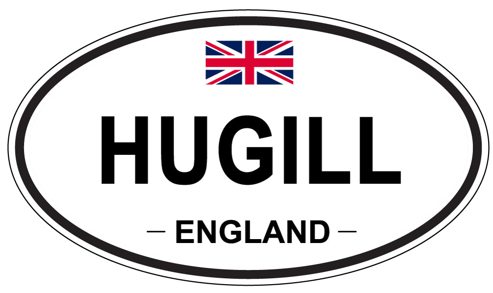 HUGILL, ENGLAND - Oval Sticker