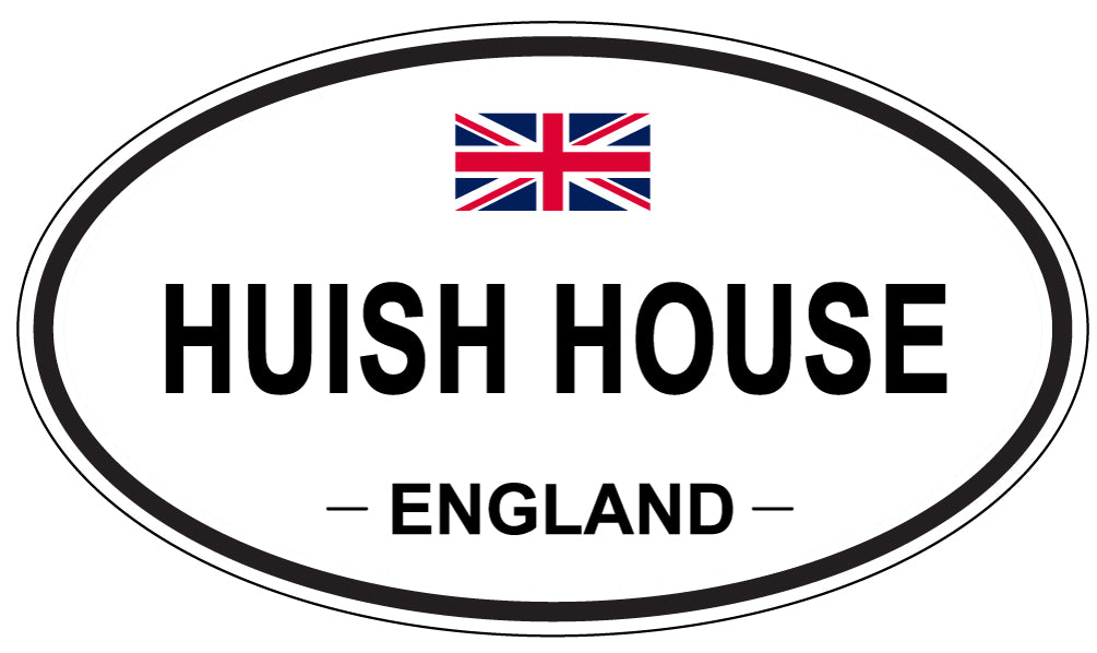 HUISH HOUSE, ENGLAND - Oval Sticker