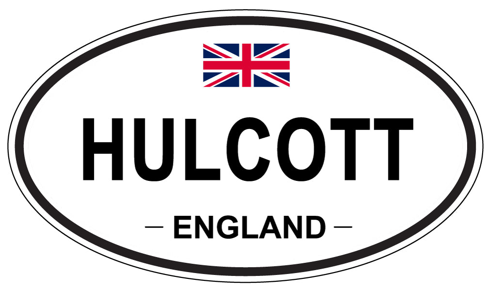 HULCOTT, ENGLAND - Oval Sticker