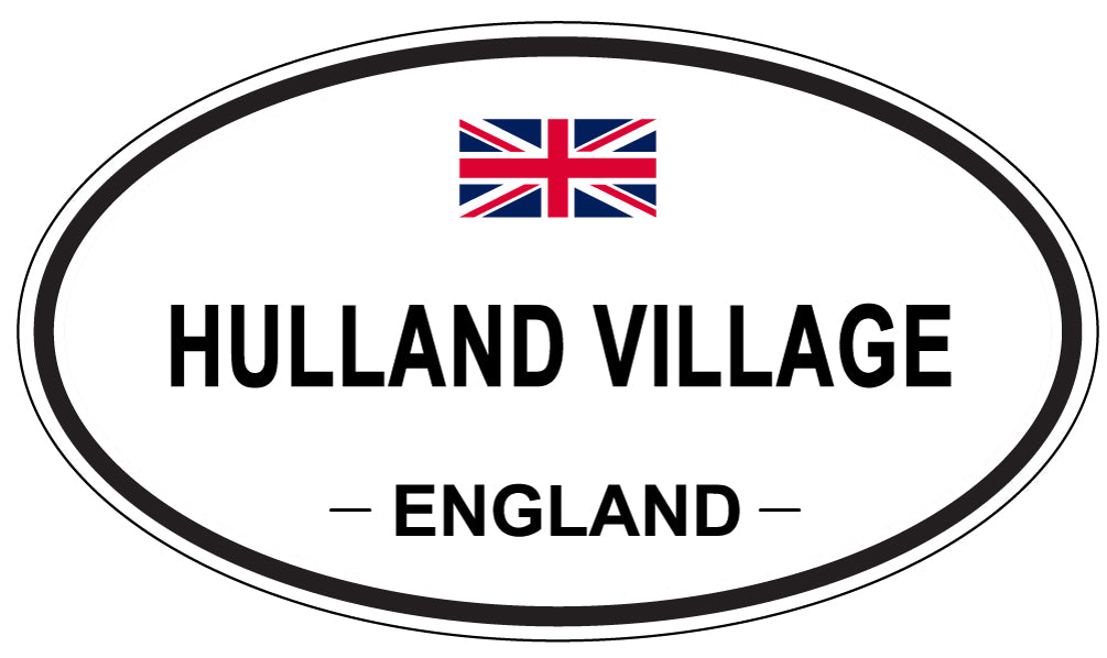 HULLAND VILLAGE, England - Oval Magnet